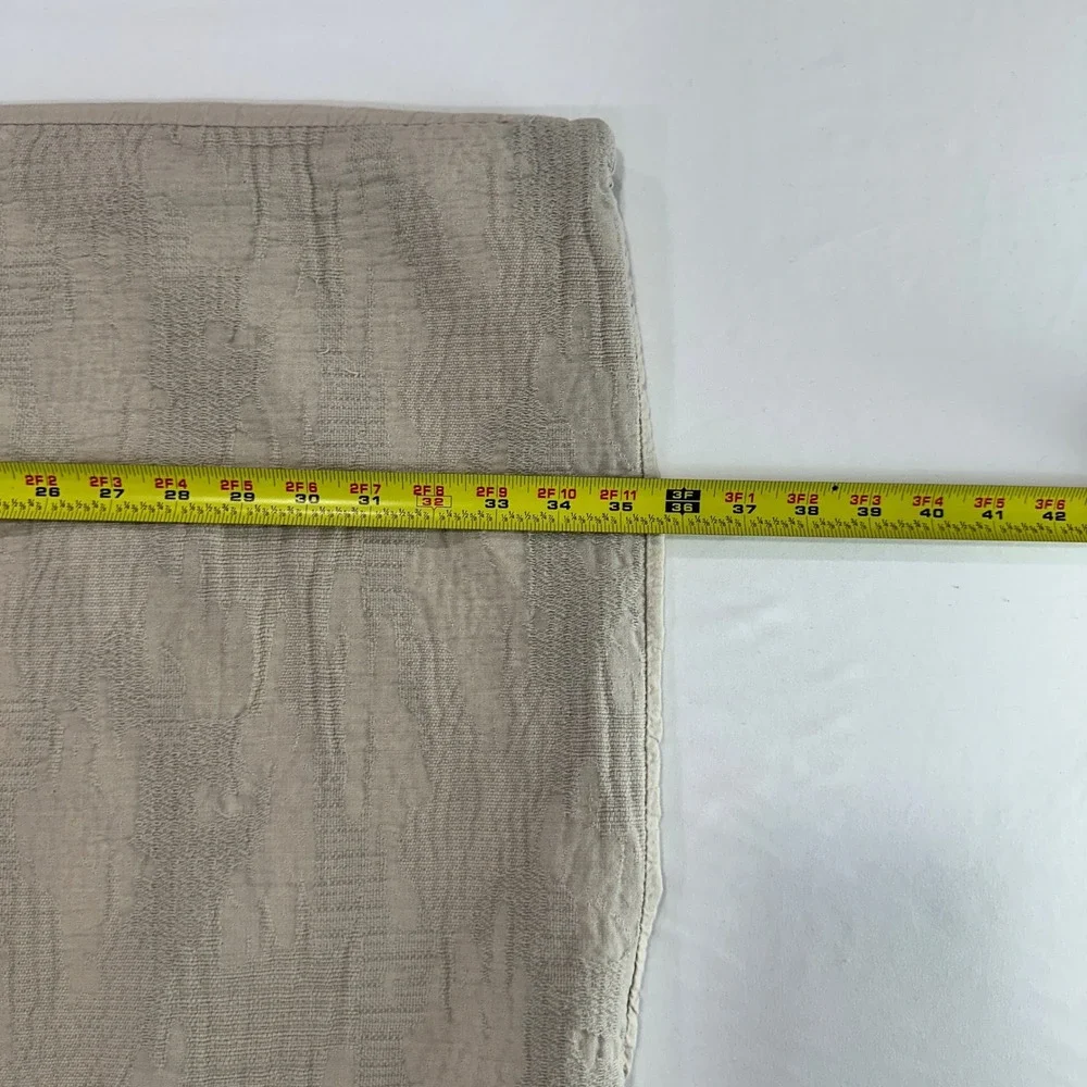 West Elm Matelasse Pillow Shams King 20x36 Khaki Tan Organic Cotton Set | Modern